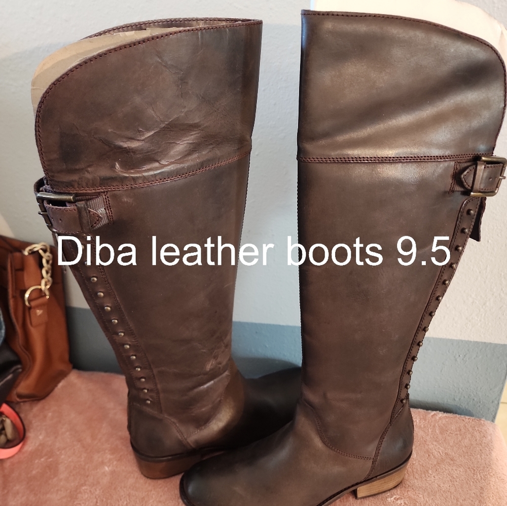 Diba brown leather boots